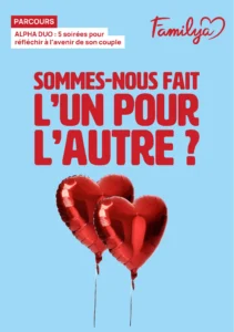 Flyer Familya parcours alpha duo pour réfléchir à l'avenir de son couple