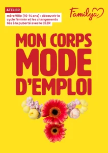 Flyer Familya atelier mère fille autour de la puberté