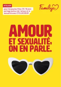 Flyer Familya atelier pour les adolescentes cyclocoeur