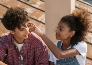 un couple d'adolescents