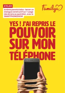 Flyer Familya atelier parent ados sur l'usage du smartphone