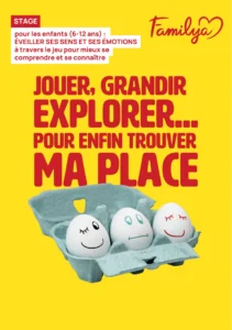 Flyer Familya stage pour les enfants : mieux se comprendre par le jeu